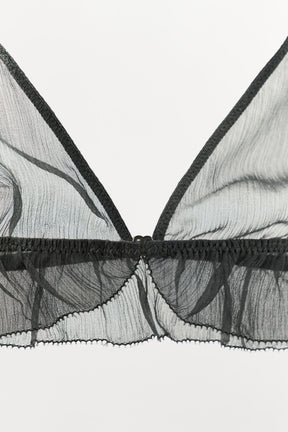 Silk triangle bralette