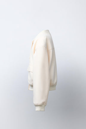 CROPPED BOMBER JACKET WITH SHOULDER PADS - Image 3