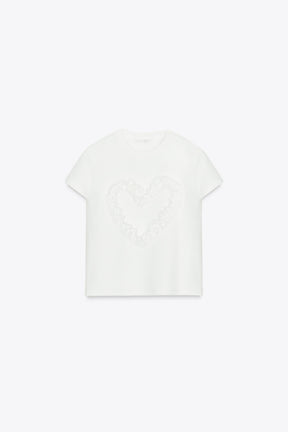 Textured Heart T-Shirt