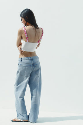GINGHAM CORSET TOP