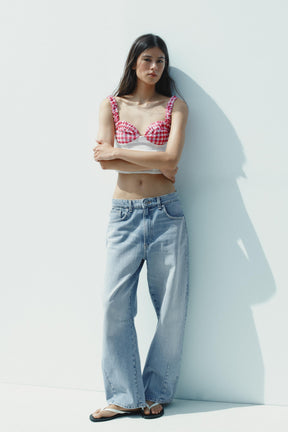 Gingham Corset Top