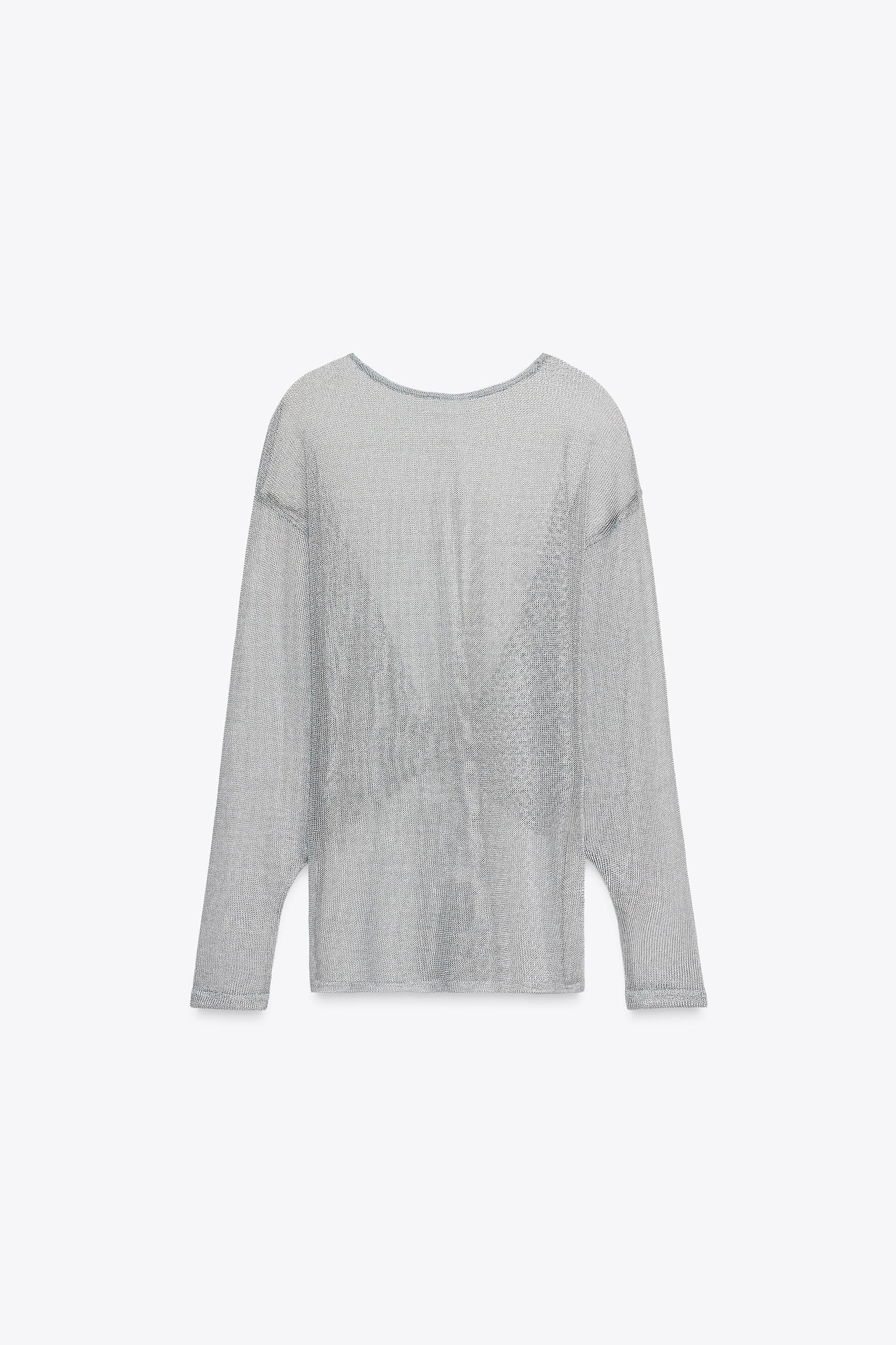 METALLIC THREAD BATWING TOP