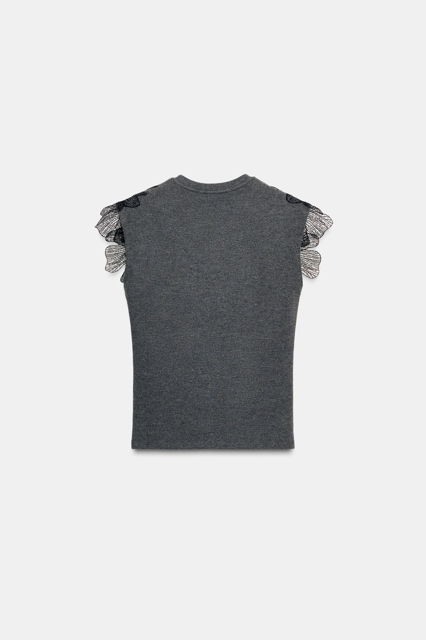 Floral Ribbed Top