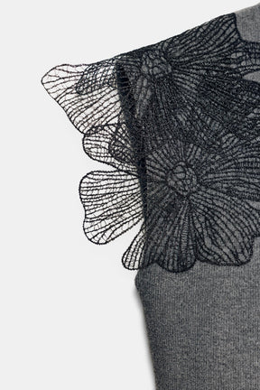 Floral Ribbed Top