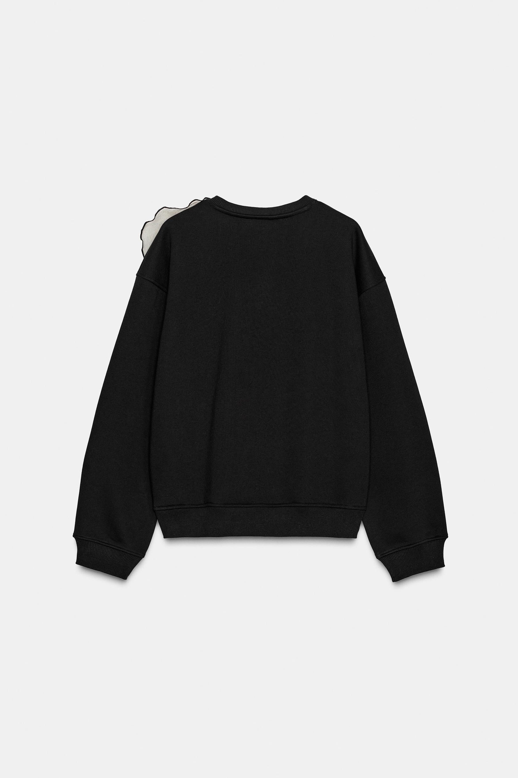 ORGANZA FLOWER SWEATSHIRT