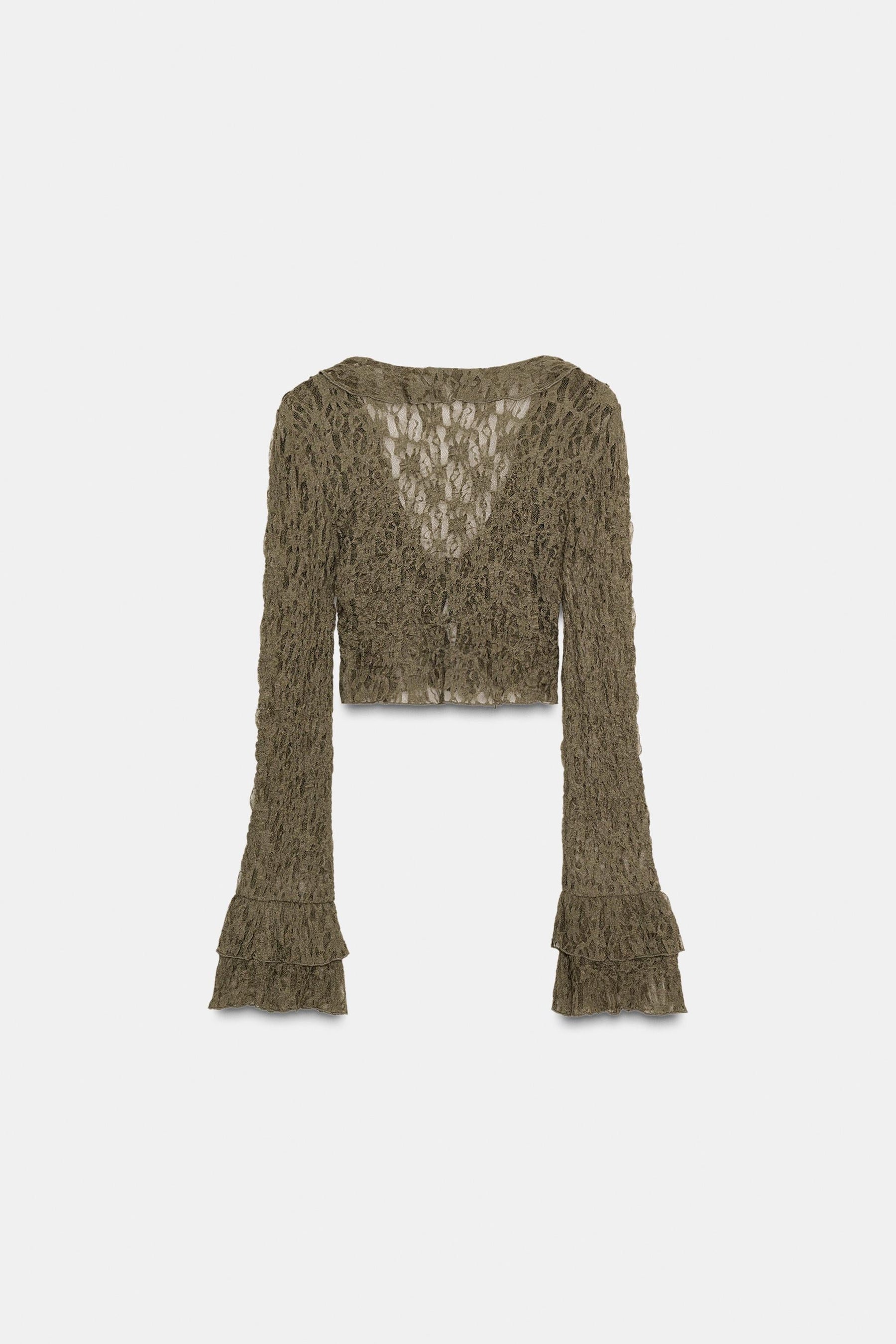 Jacke mit Rüschen aus Spitze