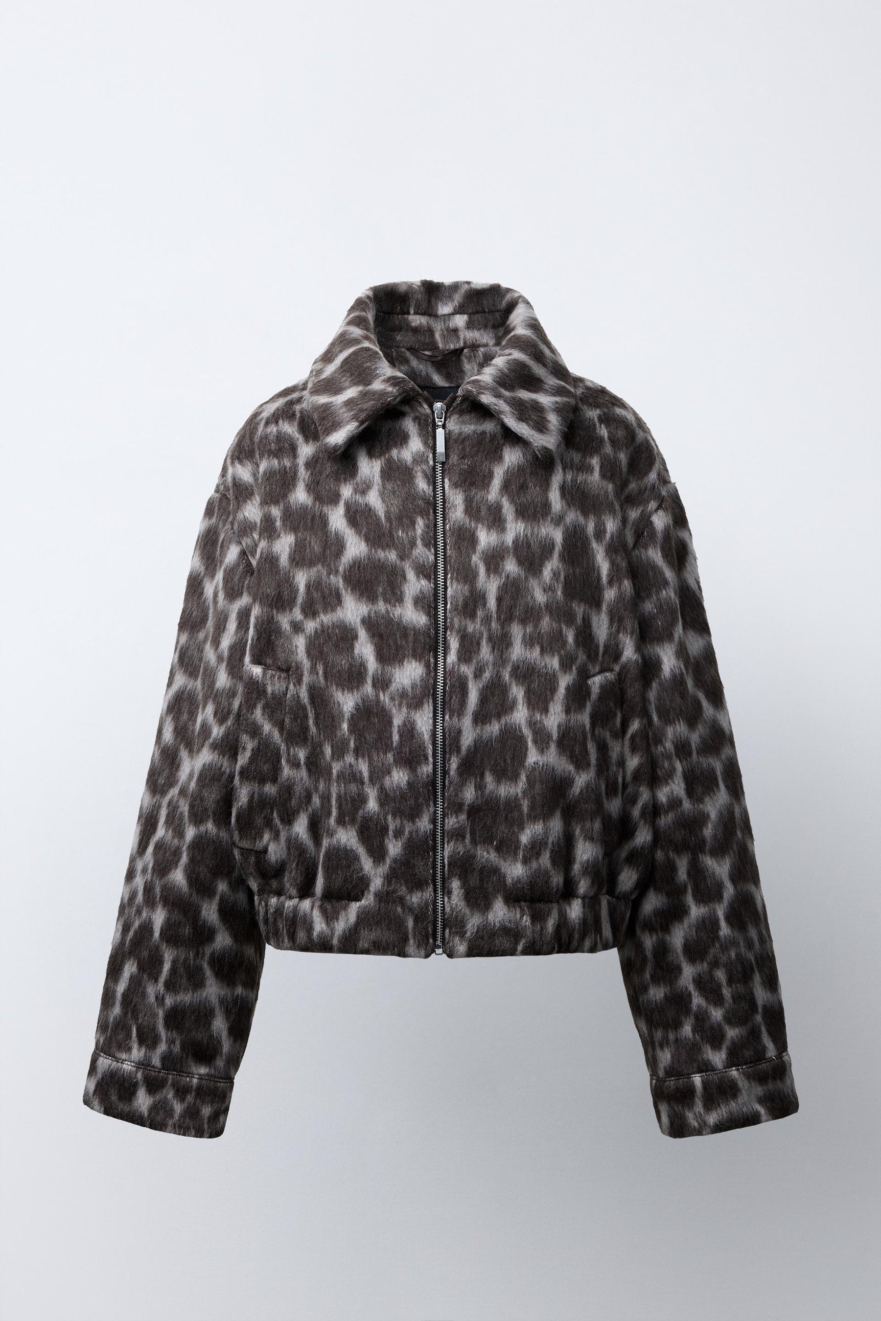 ANIMAL PRINT BOMBER JACKET - Image 2