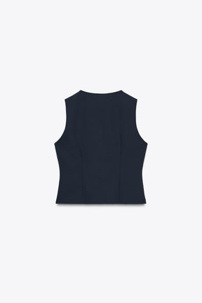 Buckle-Detailed Crepe Top
