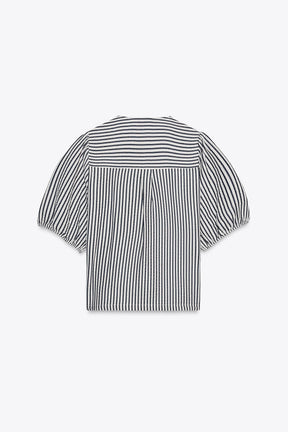 LINEN BLEND BLOUSE