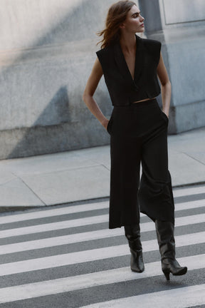 Culotte-Hose mit hohem Bund