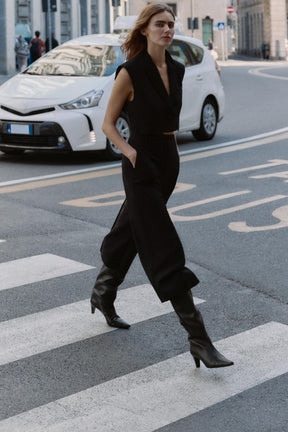 Culotte-Hose mit hohem Bund