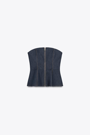 Jeans-Bustier-Top