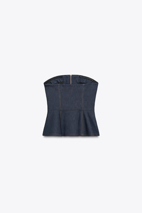Jeans-Bustier-Top