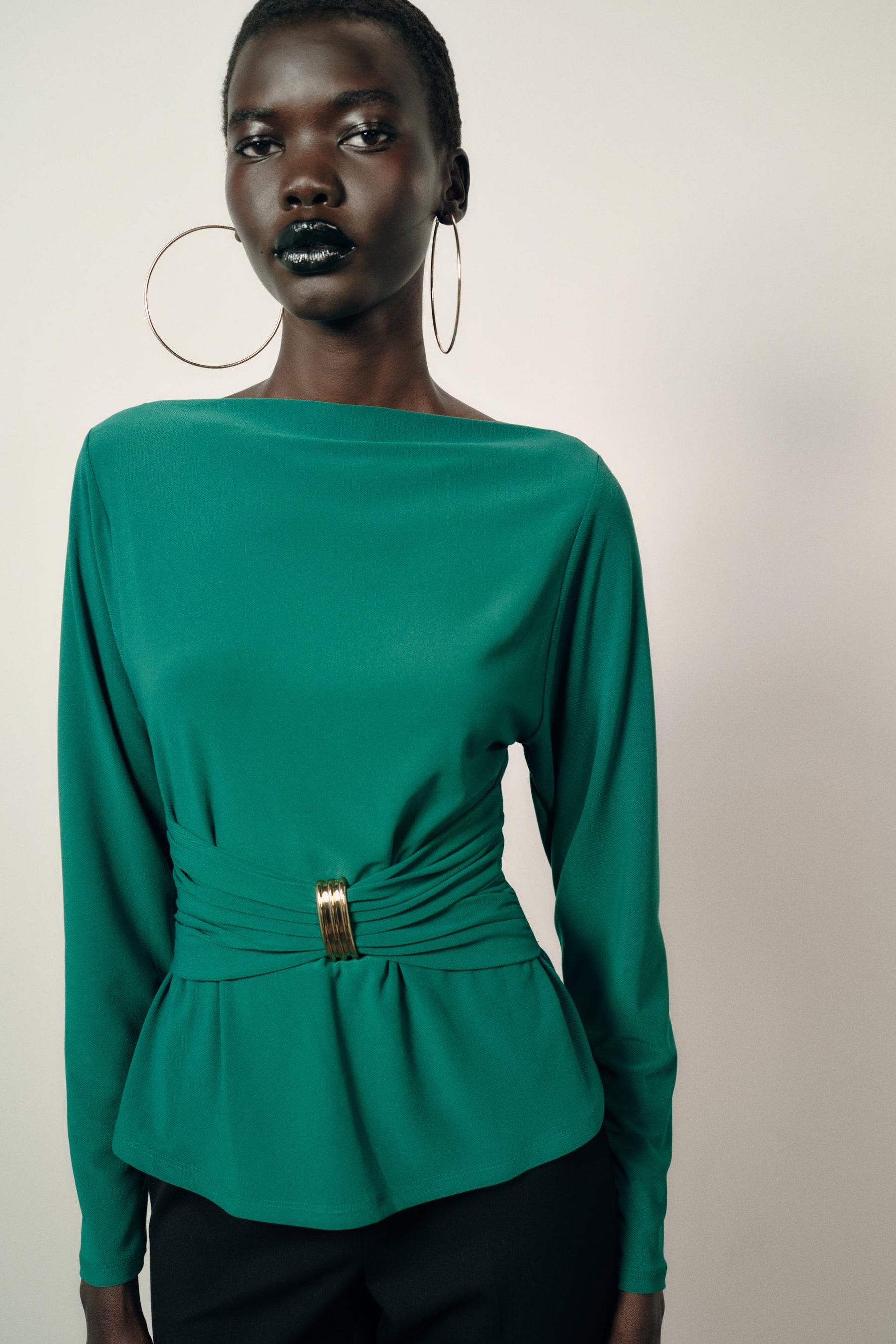 Draped Waist Blouse