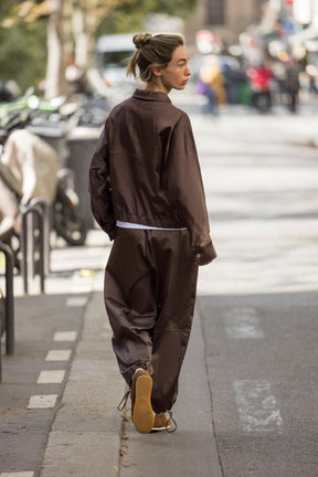 Satin-Zip-Up-Jacke