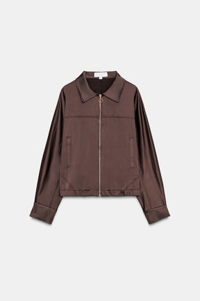 SATIN ZIP-UP JACKET - Image 5