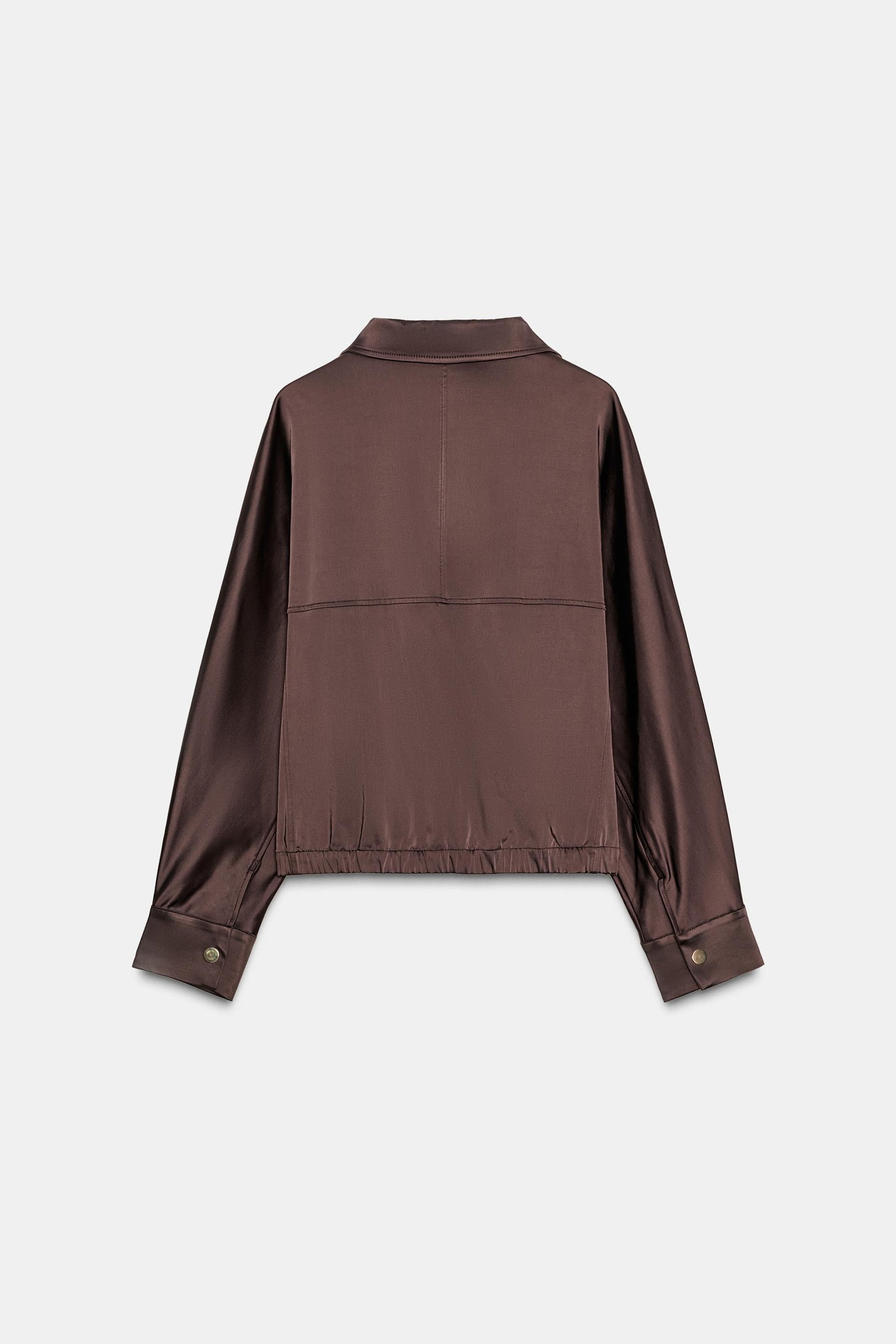 Satin-Zip-Up-Jacke