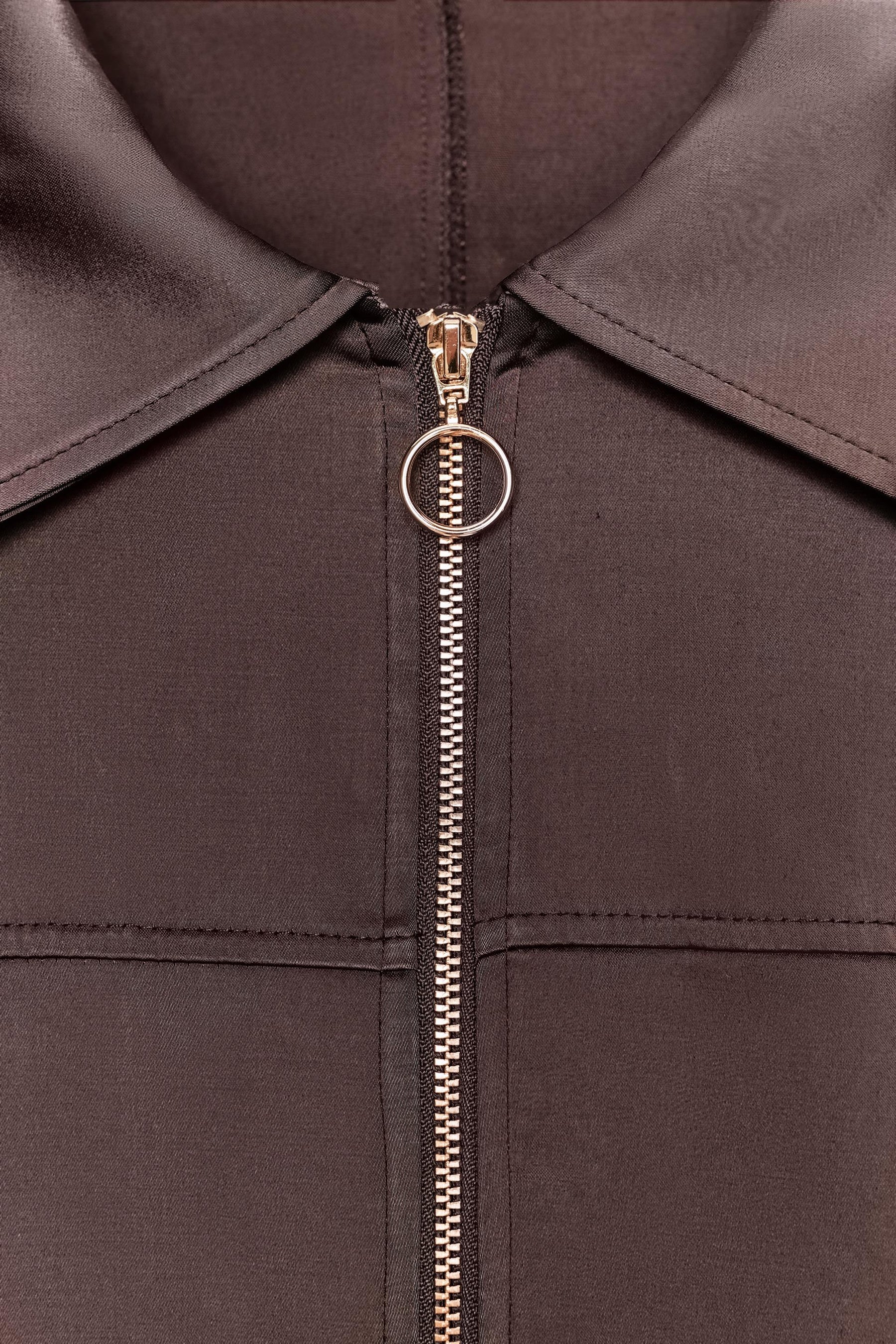 Satin-Zip-Up-Jacke