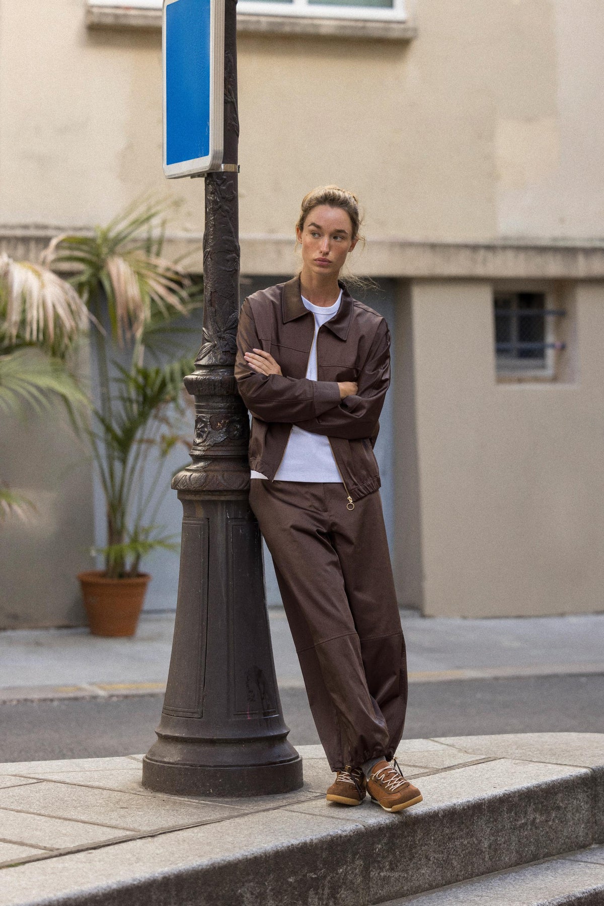 SATIN ZIP-UP JACKET - Image 1