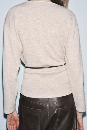 Textured Belted Top