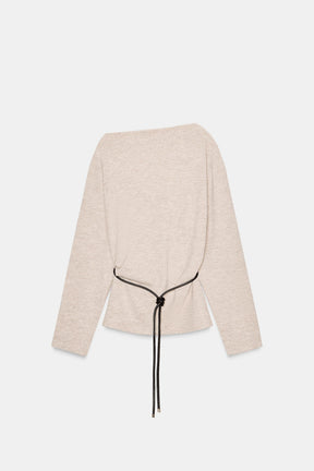 Textured Belted Top