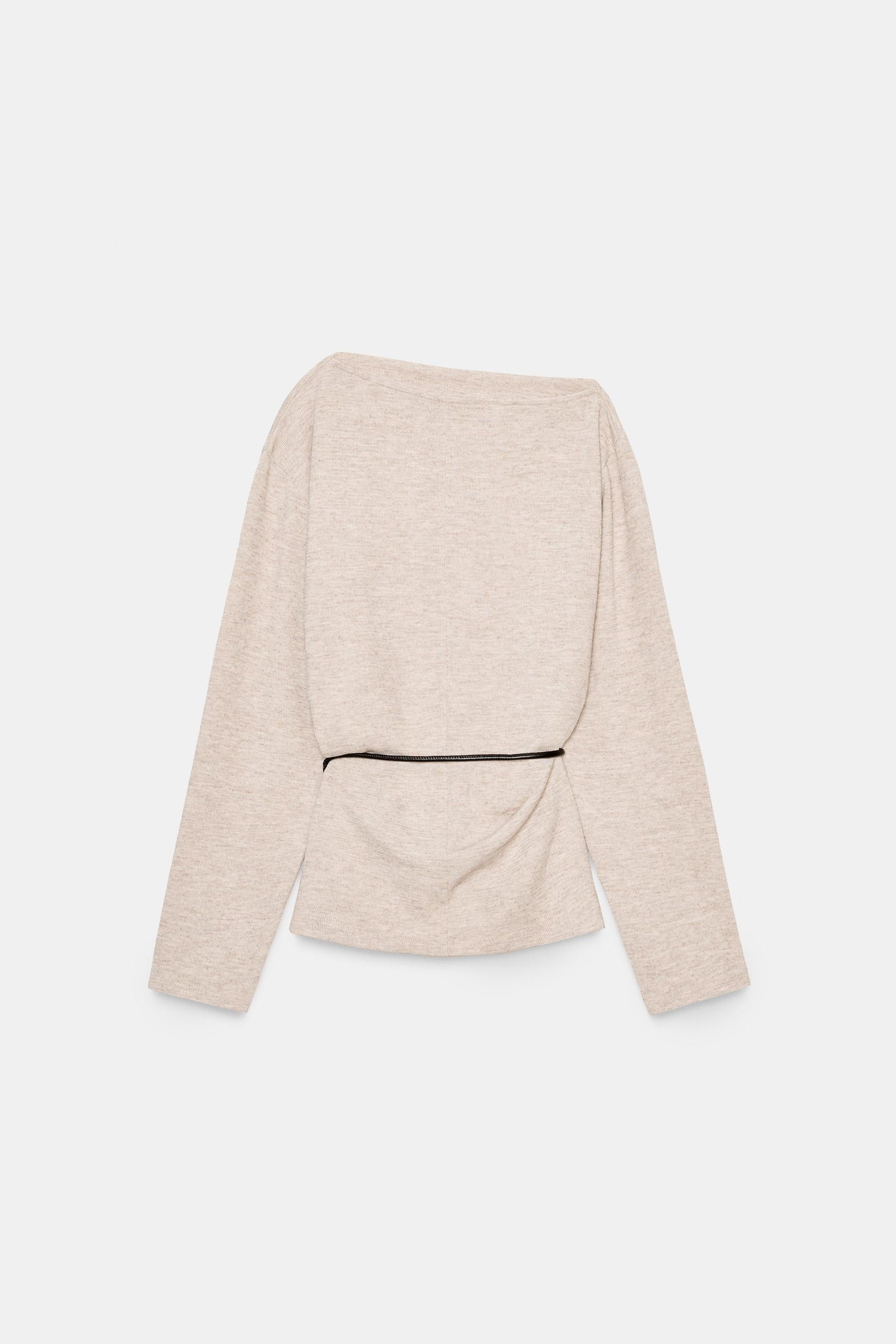 Textured Belted Top