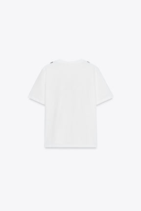 Contrast Bow T-Shirt