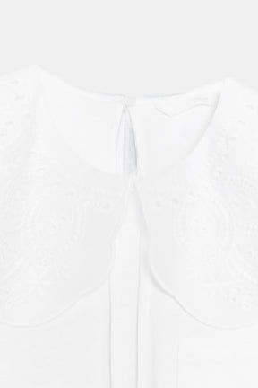 EMBROIDERED PETER PAN COLLAR