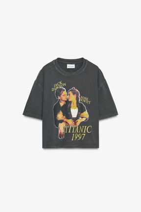 Faded-Effect T-Shirt