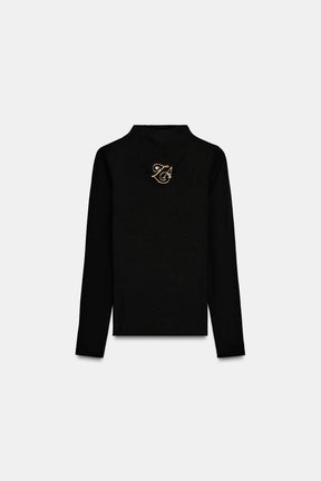 HIGH NECK BROOCH T-SHIRT