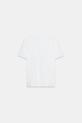 Organza-T-Shirt mit Slogan