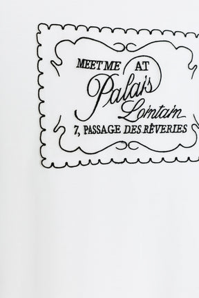 Organza-T-Shirt mit Slogan
