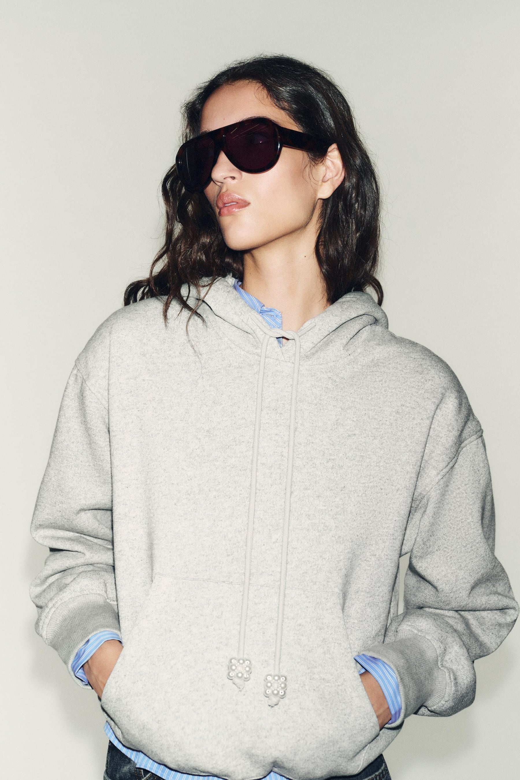 Balloon Hem Hoodie