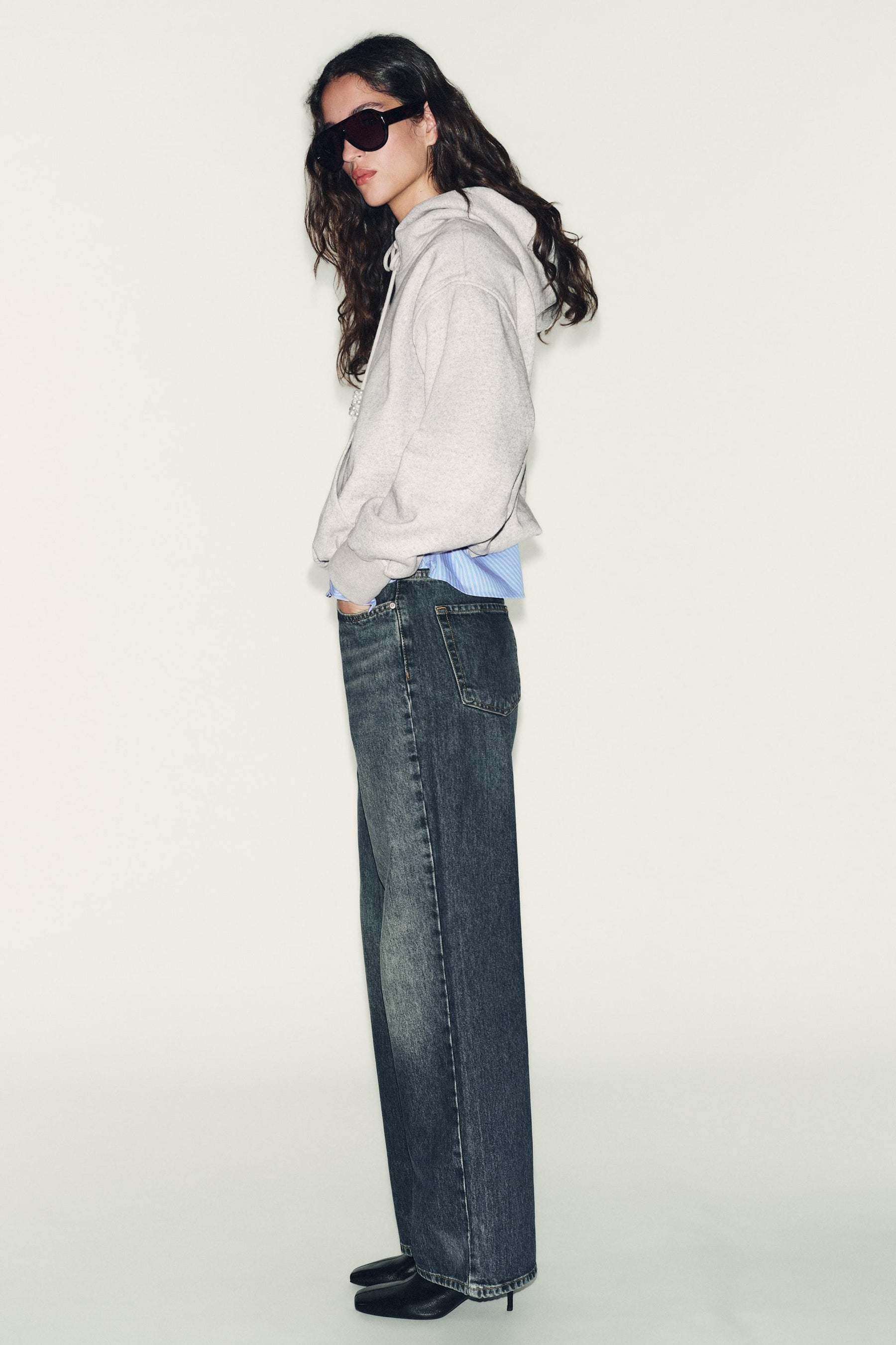 Balloon Hem Hoodie