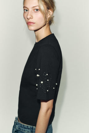 EMBROIDERED BEADED SHIRT