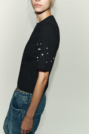 EMBROIDERED BEADED SHIRT