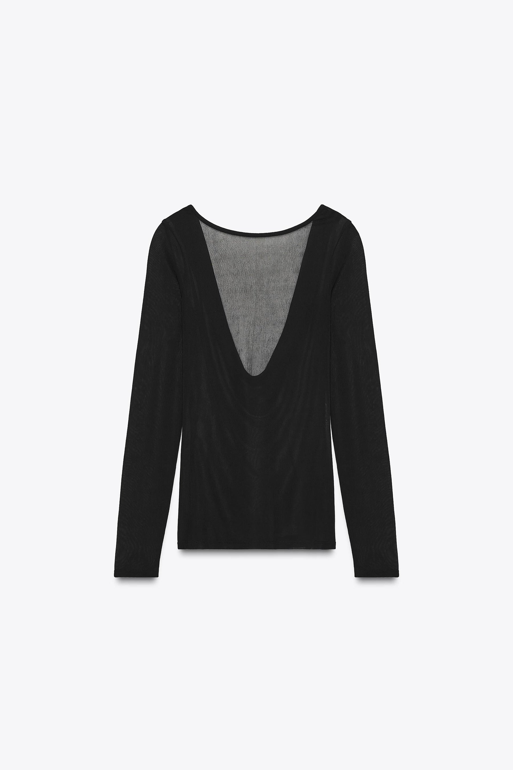 T-Shirt mit drapiertem Rücken
