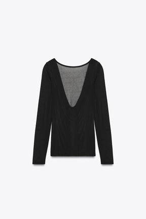 T-Shirt mit drapiertem Rücken