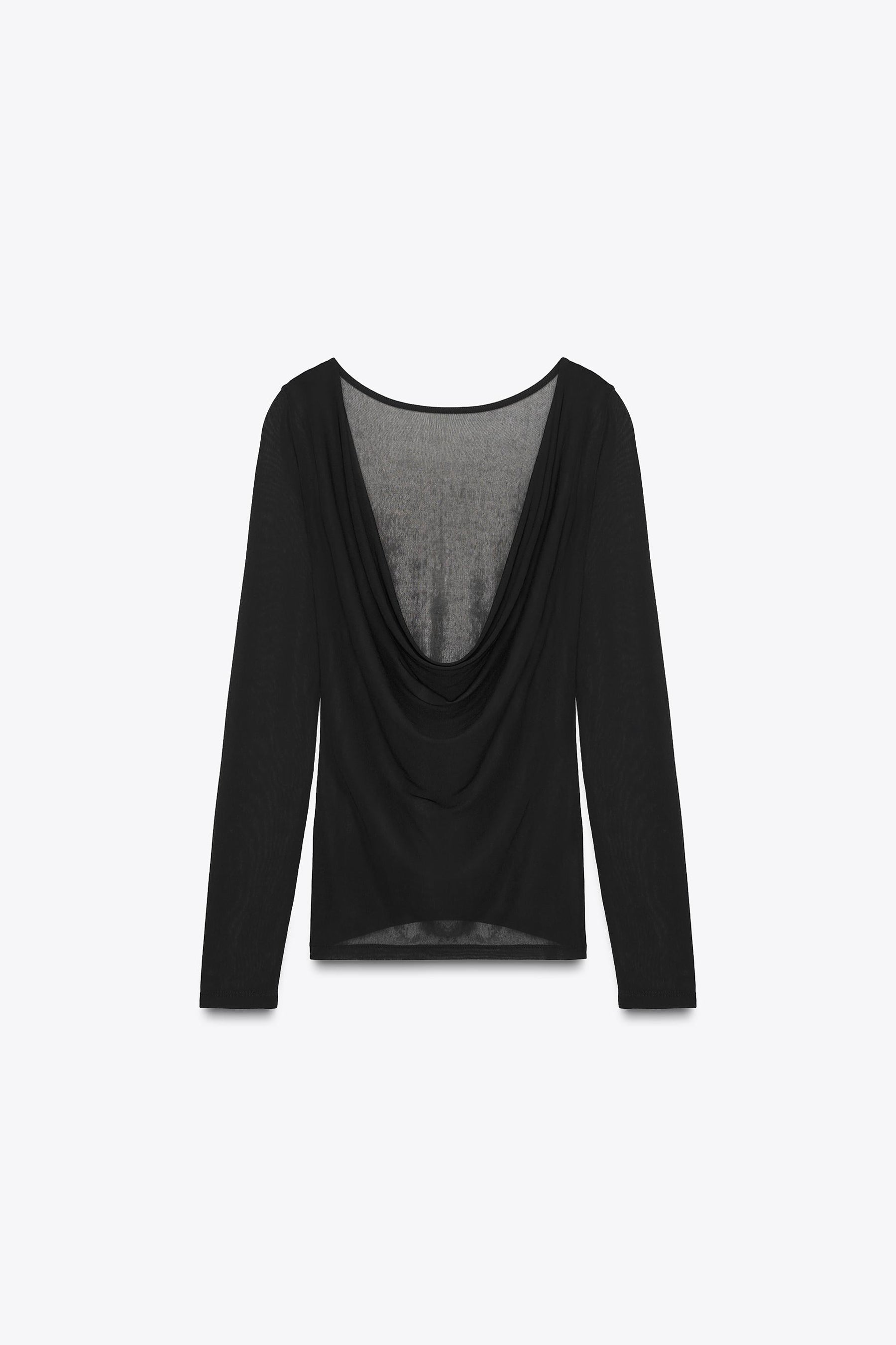 T-Shirt mit drapiertem Rücken
