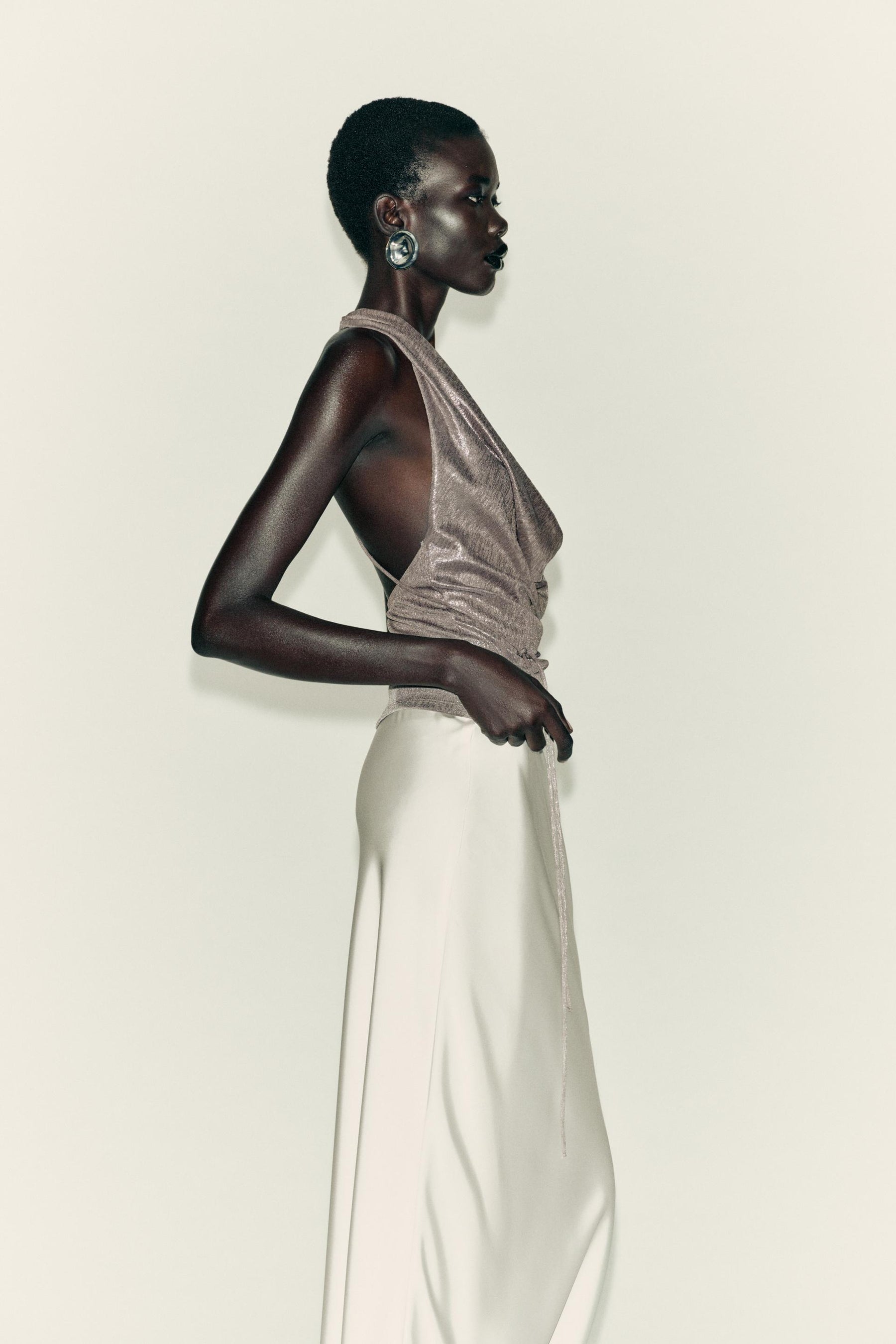 Draped Halter Shirt