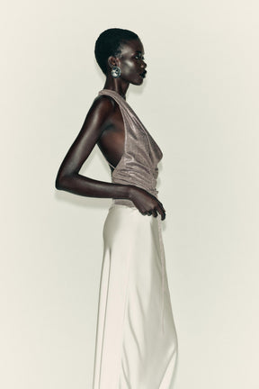 Draped Halter Shirt