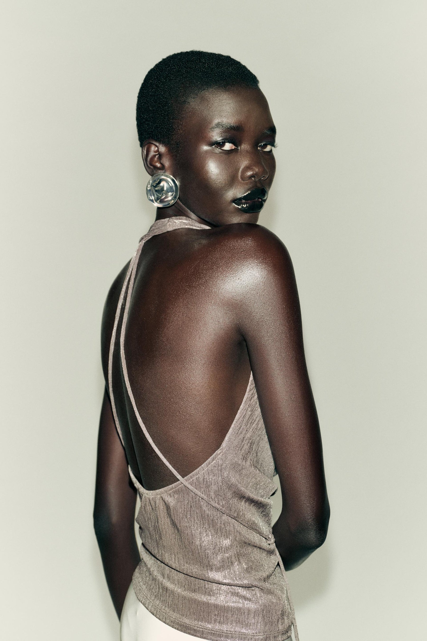 Draped Halter Shirt