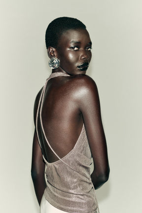 Draped Halter Shirt