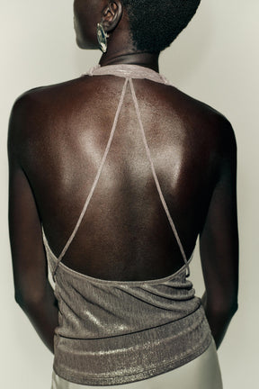 Draped Halter Shirt