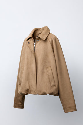 FAUX SUEDE BOMBER JACKET - Image 2