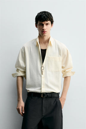 TEXTURED STRIPED SHIRT - Image 2