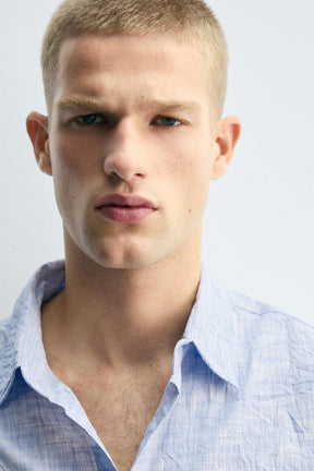 STRIPED CREASED-EFFECT SHIRT - Image 6