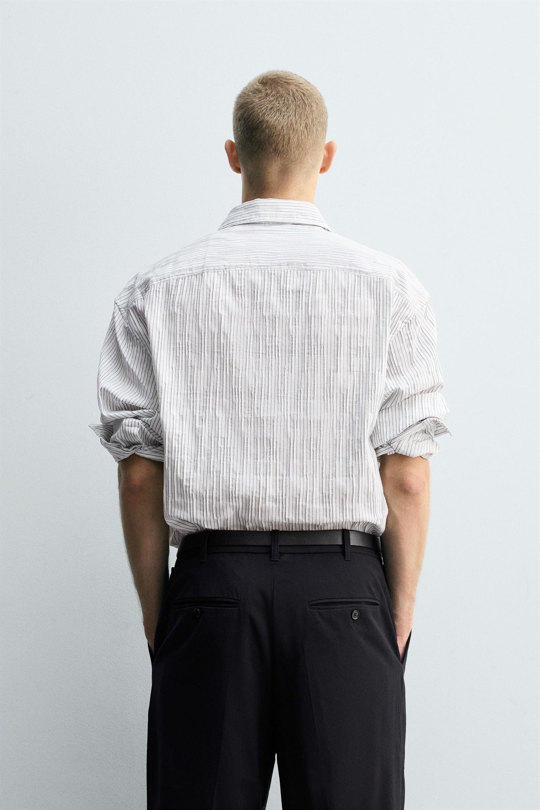 IRREGULAR STRIPED JACQUARD SHIRT - Image 3
