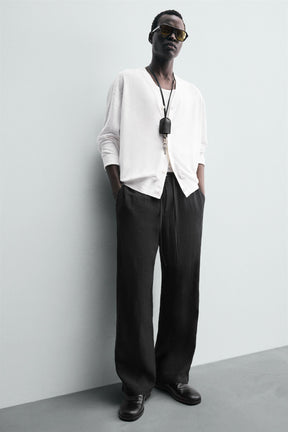 LINEN relaxed fit TROUSERS - Image 5