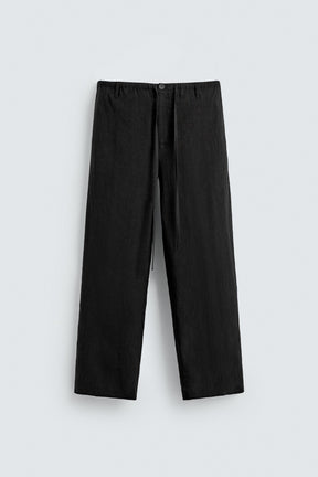 LINEN relaxed fit TROUSERS - Image 7